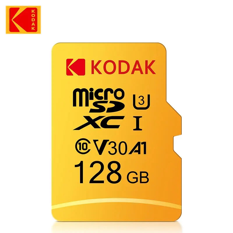 Cartão de Memória Kodak MicroSD 32GB 64GB 128GB 256GB Classe 10 UHS-III A1 V30 Alta Velocidade