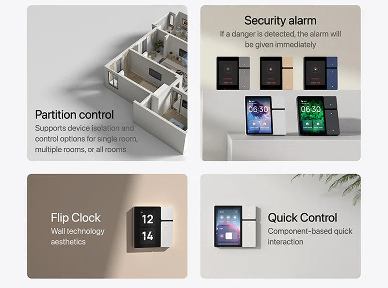 Tuya wifi painel de controle de casa inteligente de 3.5 polegadas tuya zigbee interruptores de toque de parede automação tela lcd 3 relés 3 botões físicos bl