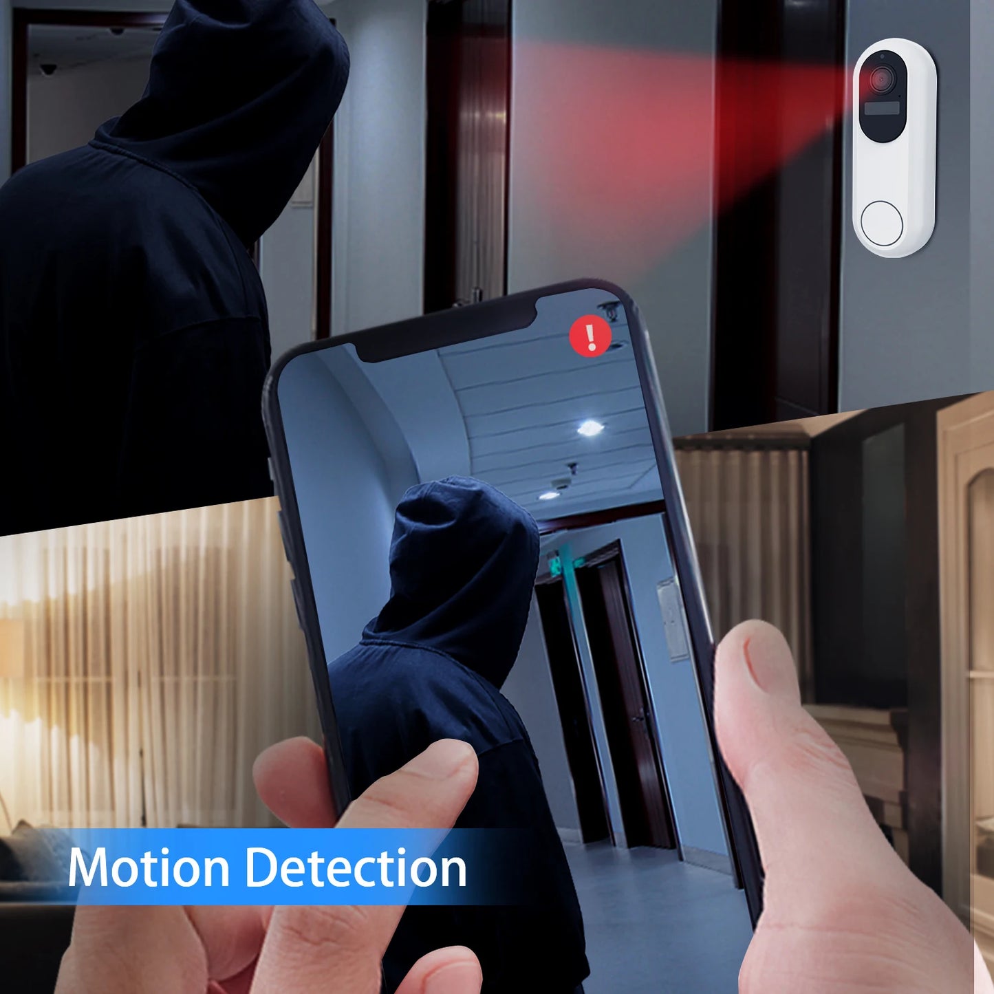 Tuya campainha de vídeo inteligente à prova dwaterproof água visão noturna segurança em casa 1080p câmera digital visual intercom 2.4ghz 5ghz wi fi campainha