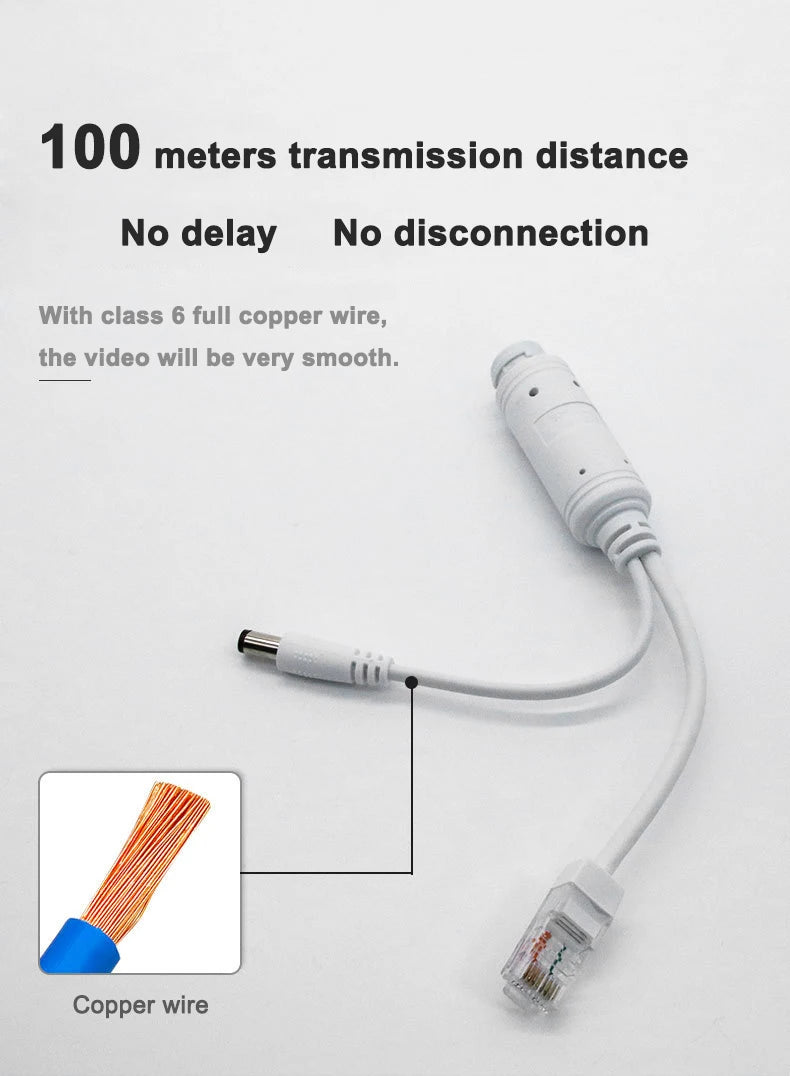 Divisor PoE À Prova D'Água 48V para 12V PD06SFS - Adaptador Vídeo Alimentação Câmera IP Externo Compacto
