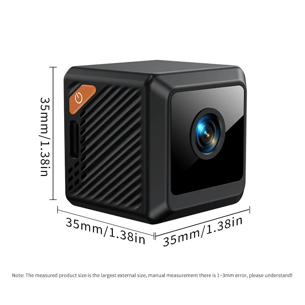 Mini Câmera de Segurança W02 Full HD 1080P - Bateria 600mAh Bluetooth Ângulo 140° Visão Noturna 5m Detecção de Movimento
