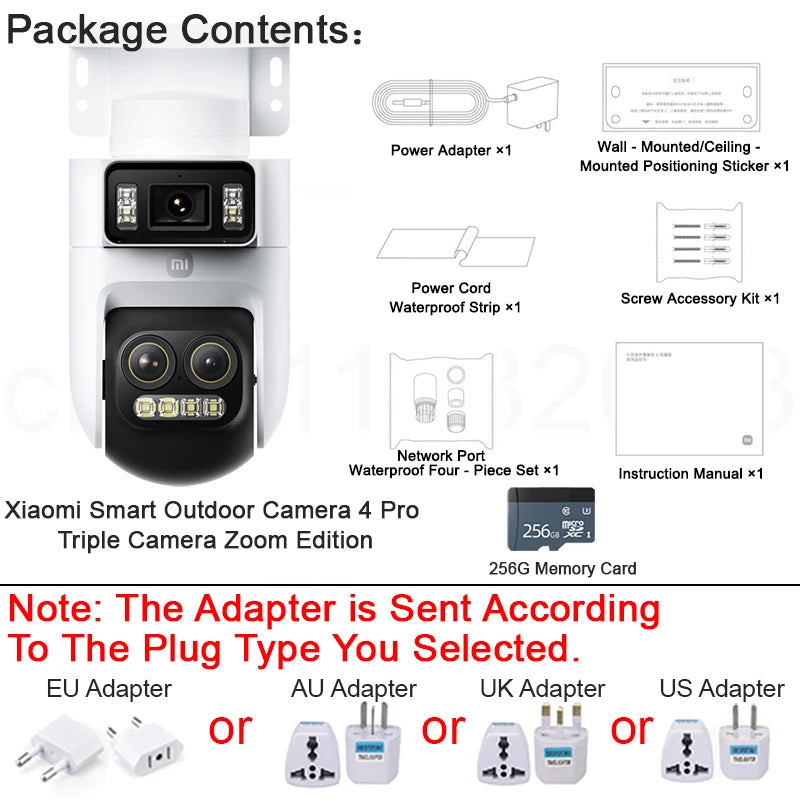 Câmera Xiaomi Smart Outdoor 4 Pro - Tripla Lente 360° 5MP 3K Zoom Híbrido 9x IP66