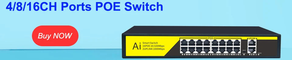 Câmera de Segurança IP 4K 8MP PoE com Visão Noturna Colorida AI