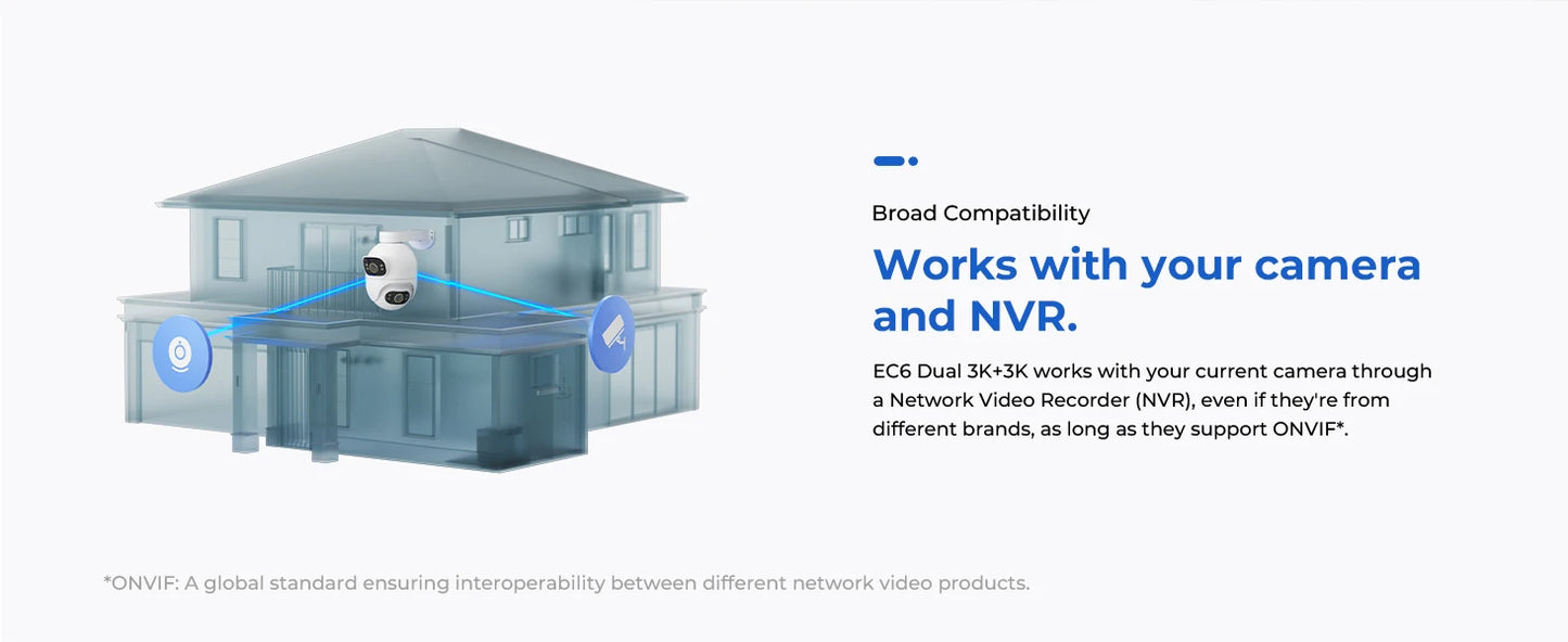 Câmera IMILAB EC6 Dual Pro 10MP 3K+3K WiFi 360° com Visão Noturna Colorida