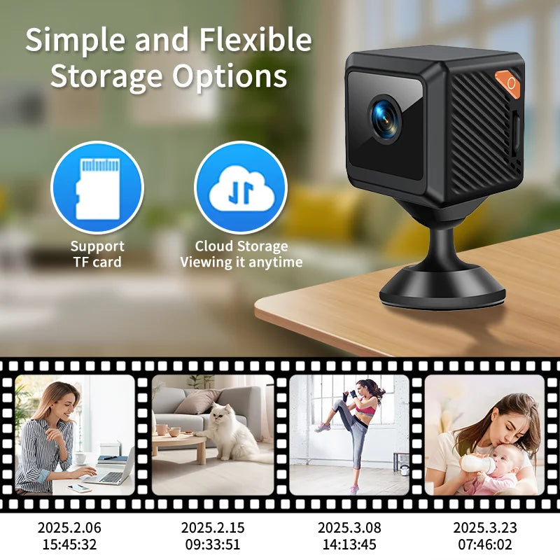 W02 1080p mini proteção de segurança casa visão noturna vigilância acampamento ao ar livre wifi subminiatura câmera casa inteligente cctv vídeo