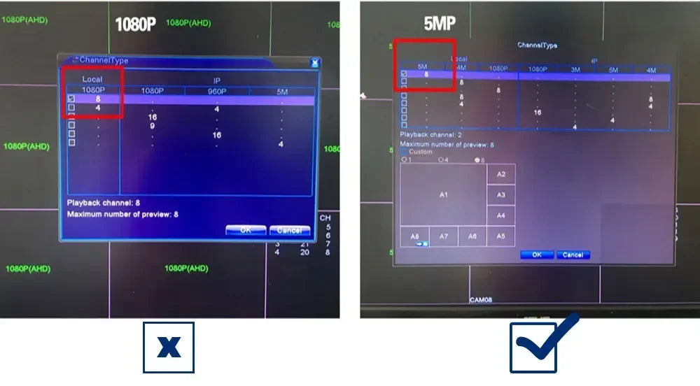 Câmera de Vigilância CCTV, H.265, Câmera HD 5MP, Vandalproof, Movimento, Face-Detecção, Corte IR, Visão Noturna, Big Dome, Câmera AHD