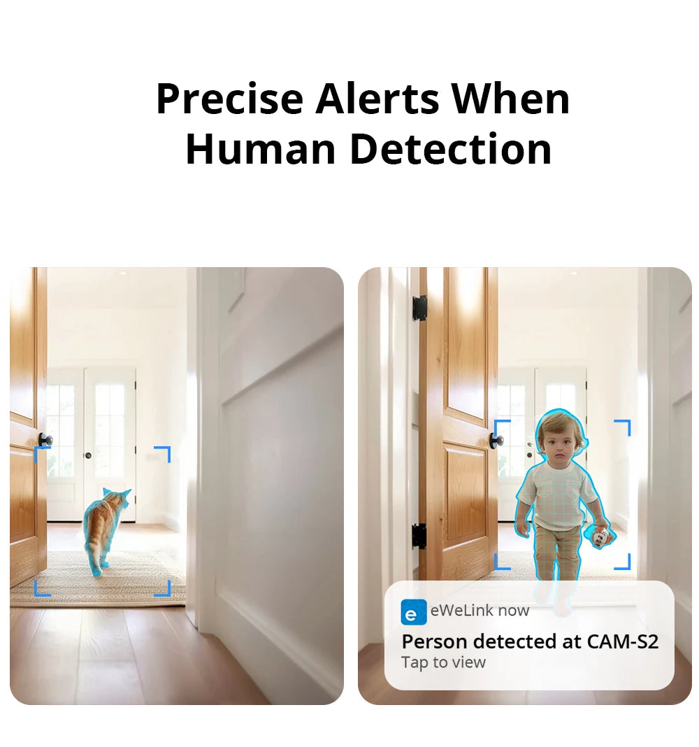 Câmera de Segurança Inteligente 1080P com Detecção Humana e Visão Noturna SONOFF CAM Slim Gen2