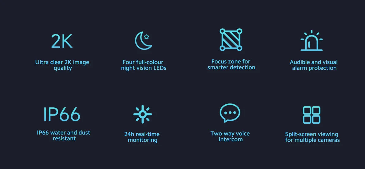 Câmera Xiaomi AW300 2K Outdoor - IP66 - Visão Noturna Colorida - WiFi 2.4GHz - Zoom 4x - Mi Home