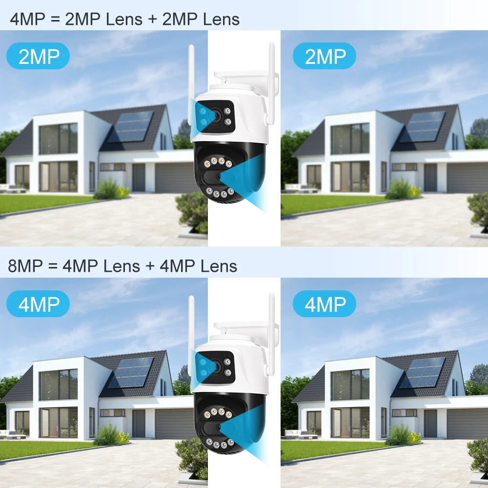 Câmera WiFi 12MP 6K Dome com Zoom 8X Detecção Humana IA Rastreamento Automático Alexa - ASECAM AS60WIC