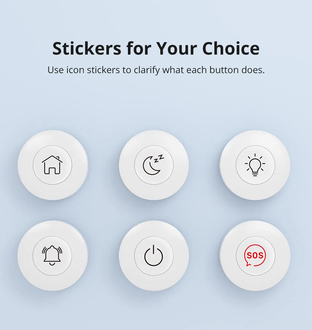 Botão Sem Fio Zigbee 3.0 SNZB-01P Sensor Inteligente Casa Inteligente SONOFF