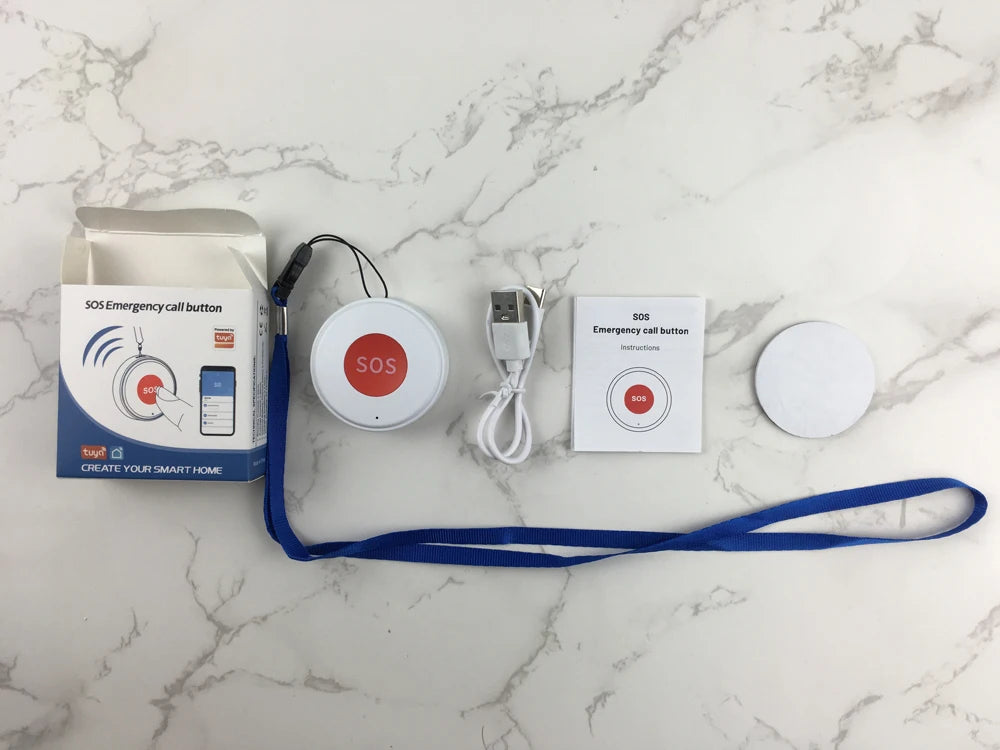 Tuya wifi sos botão uma chave de emergência sem fio alarme segurança dispositivo pânico para idosos crianças segurança em casa vida inteligente app remoto