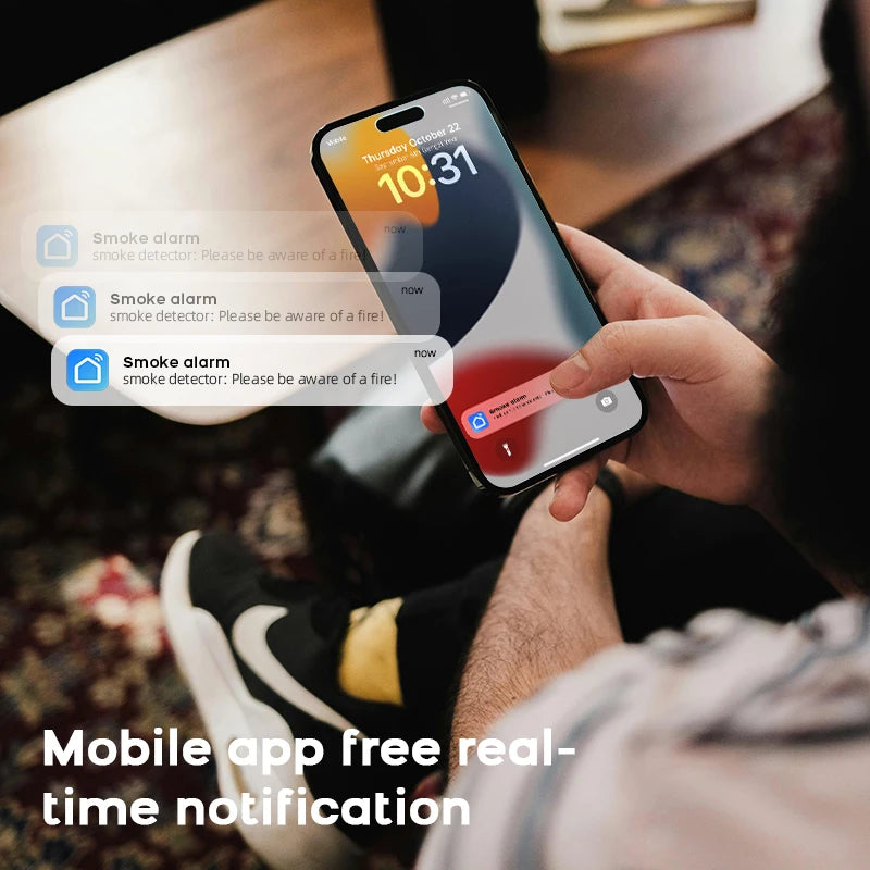 Tuya zigbee wifi inteligente detector de fumaça sensor alarme segurança em casa proteção contra incêndio para sistema segurança em casa via smart life app
