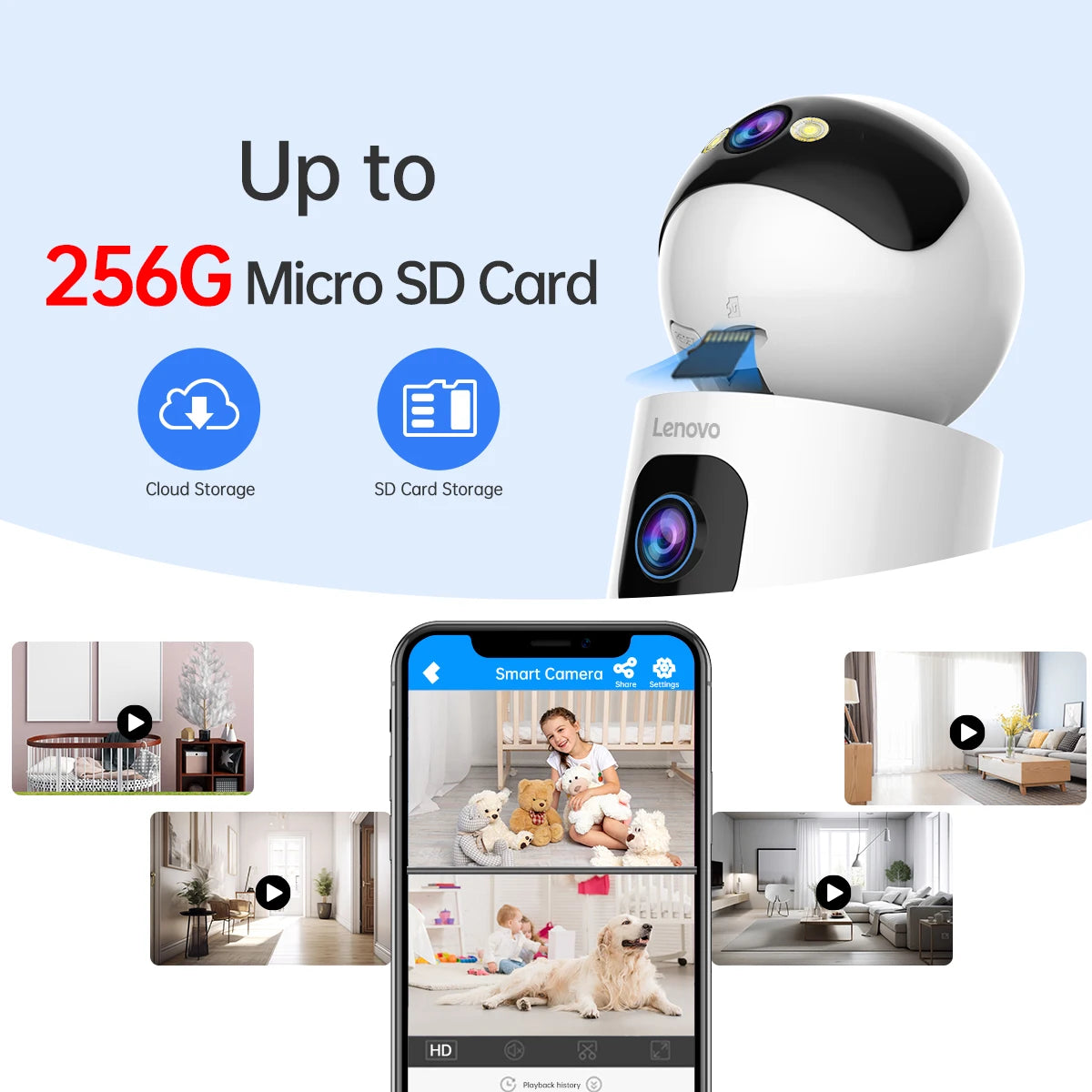 Câmera de Segurança Lenovo 4K IP Lente Dupla 5G WiFi Dual-Band com Rastreamento Automático, Visão Noturna Colorida e IP66