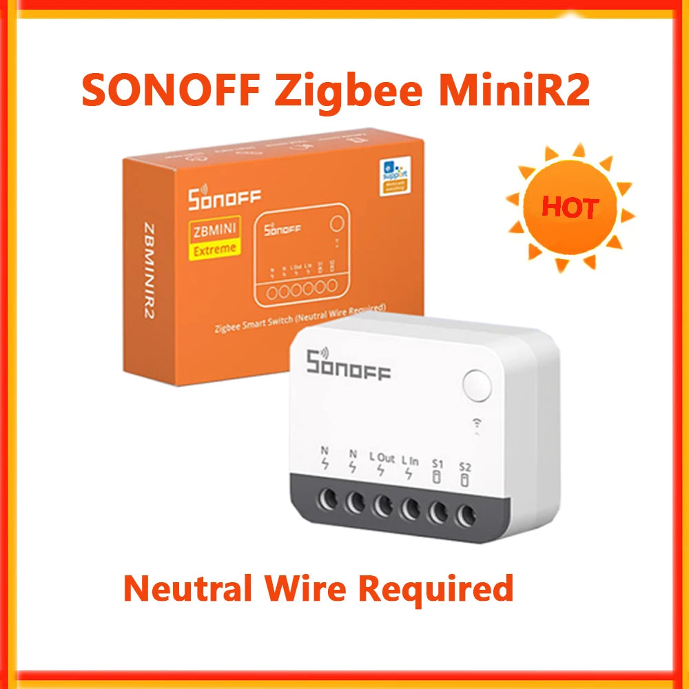 Interruptor Inteligente SONOFF ZBMini R2 Zigbee - Módulo DIY - Alexa e Google Home - eWeLink