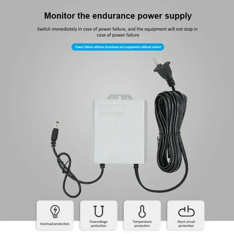 Fonte de Alimentação NOBREAK UPS 12V 2A com Bateria 5400mAh Backup À Prova D'Água para Câmera CCTV DiFang