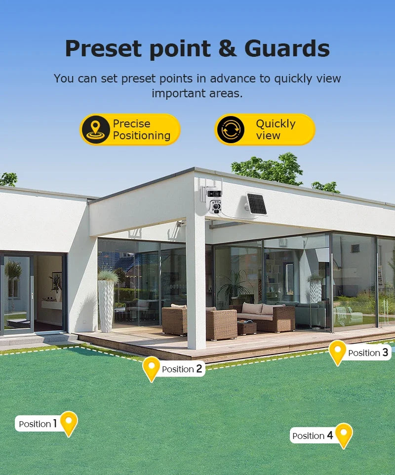 Câmera Solar 4K com Zoom Óptico 20X e Rastreamento Automático | Tela Dupla 4G/WiFi | LS Vision 12MP