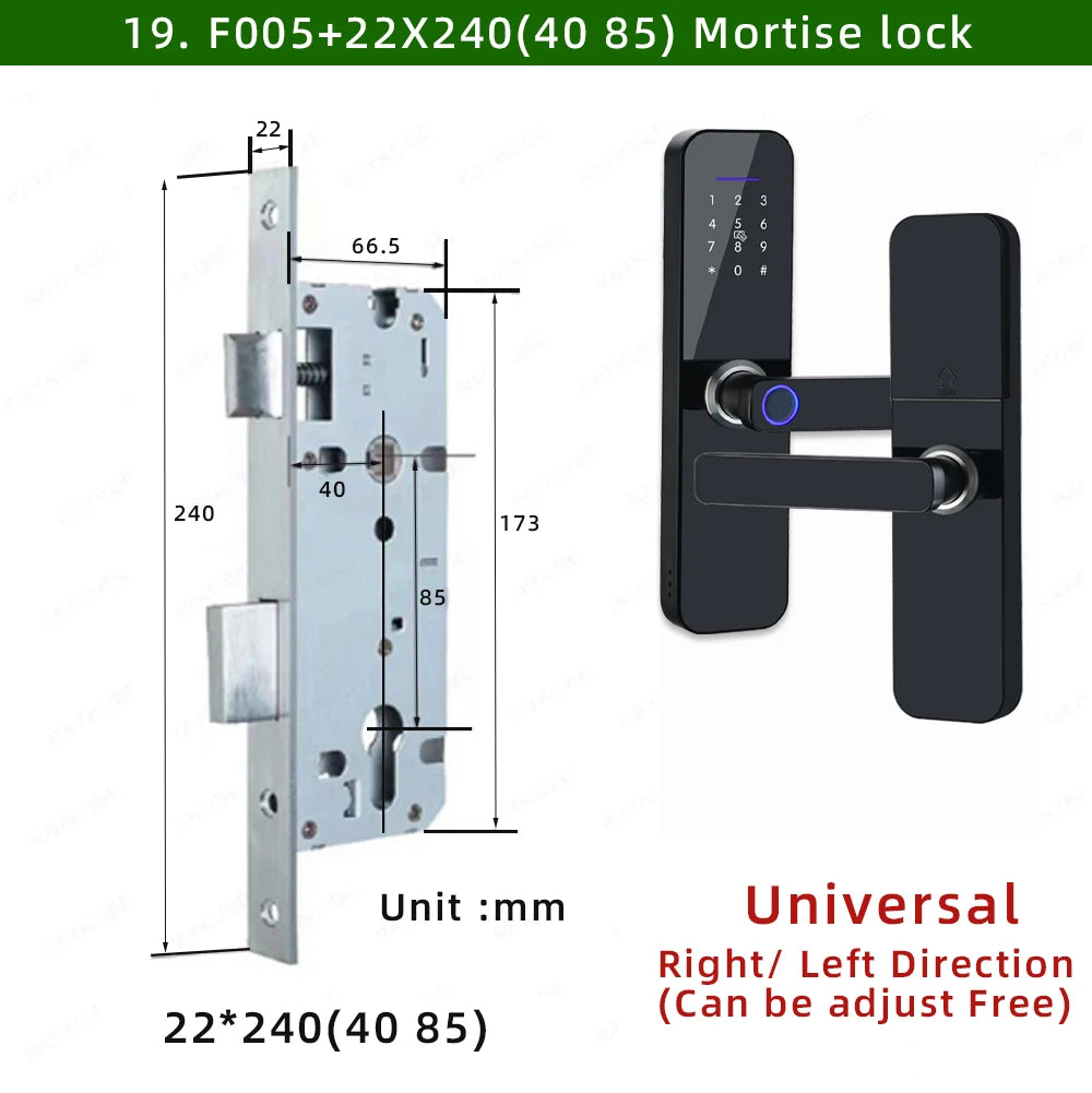 Raykube f005 ip65 à prova dip65 água tuya wifi fechadura eletrônica inteligente com impressão digital/cartão inteligente/senha/chave/desbloqueio de aplicativo