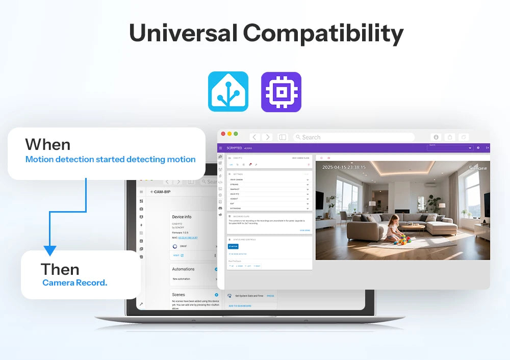 Câmera de Segurança Externa Inteligente SONOFF CAM-B1P 2K HD com Detecção Humana IA IP65 À Prova D'água Rastreamento Inteligente e Visão Noturna Colorida