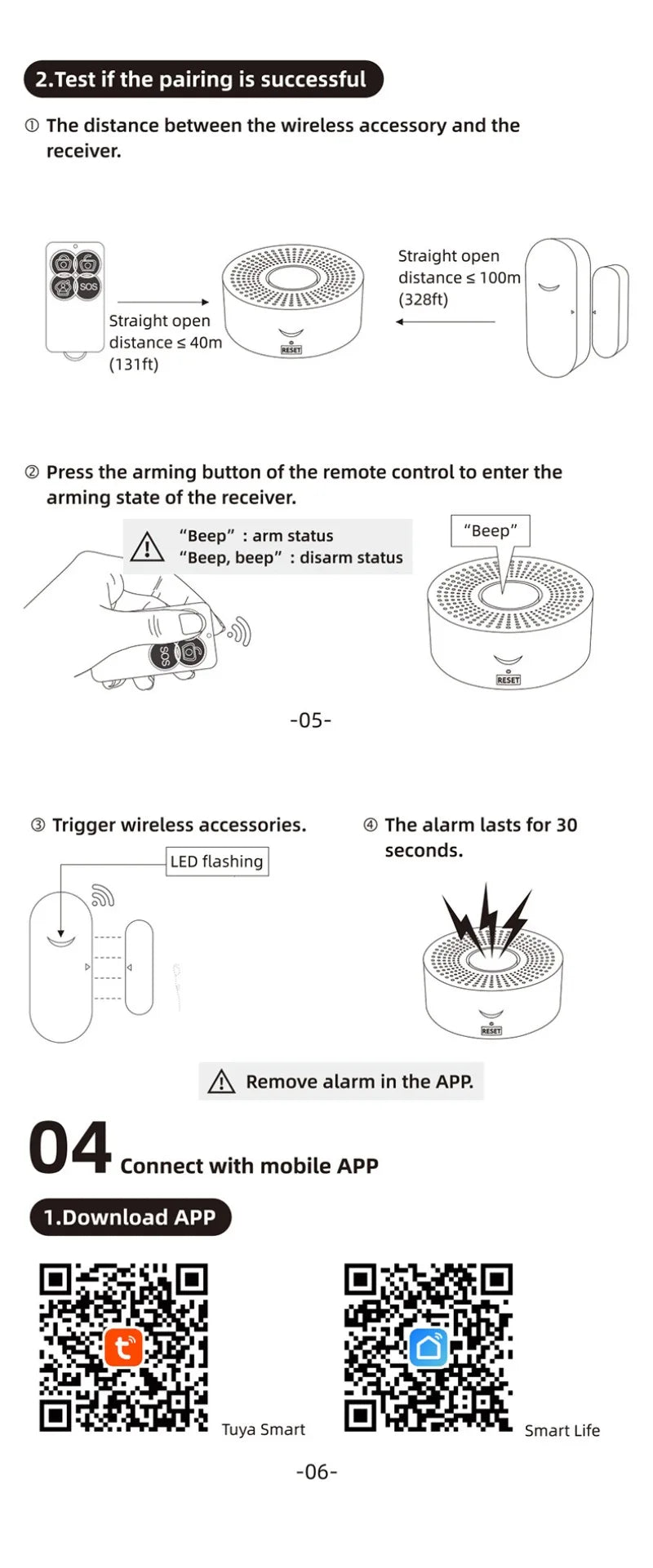 Tuya wifi sistema de alarme de casa inteligente 120db alarmes de segurança contra roubo sirene vida inteligente app controle sem fio kits de alarme anti-roubo