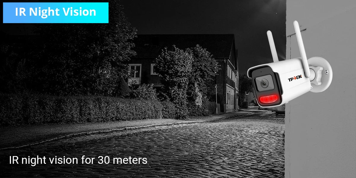 Câmera TPTEK 8MP 4K WiFi IP Bullet com IA Humana e Visão Noturna 30m IP66
