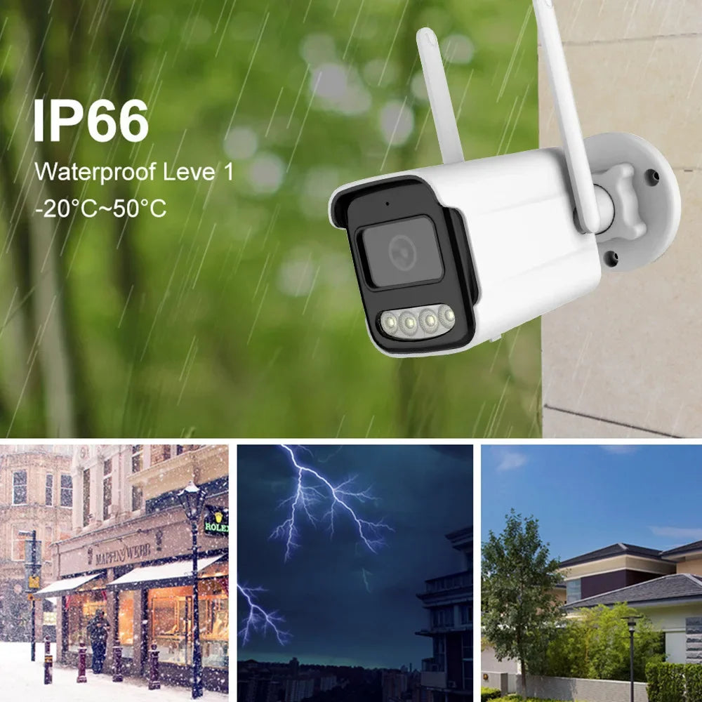 Tuya wifi câmera ip sem fio hd 5mp ai humano detectar câmera cctv bala vigilância ao ar livre proteção de segurança à prova dwaterproof água cam