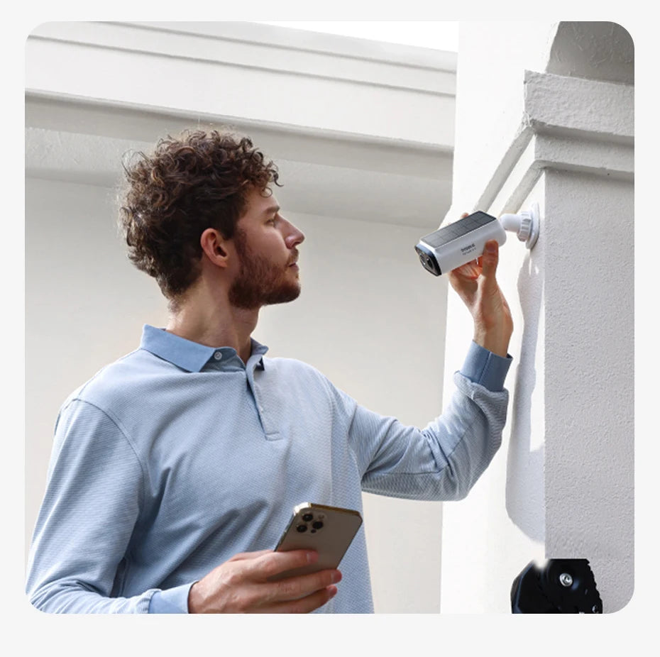 Câmera Baseus S1 Lite 2K 4MP Solar Dupla Lente 135° POE IP67 WiFi