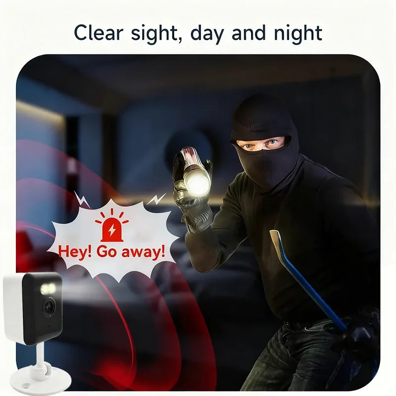 2mp hd wifi câmera de segurança mini câmera de vigilância em casa interior visão noturna duas maneiras áudio detecção humana 2.4g ip cam