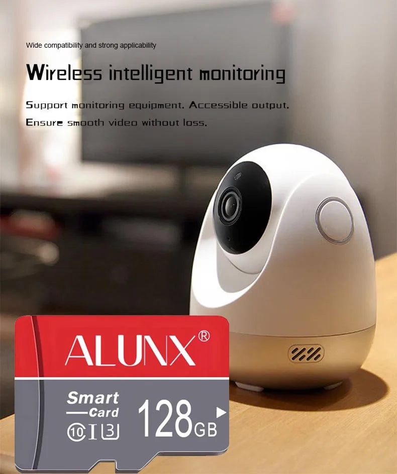 Cartão de Memória MicroSD ALUNX - Classe 10 UHS-I U3 V10 A1 - 8GB a 128GB - Alta Velocidade