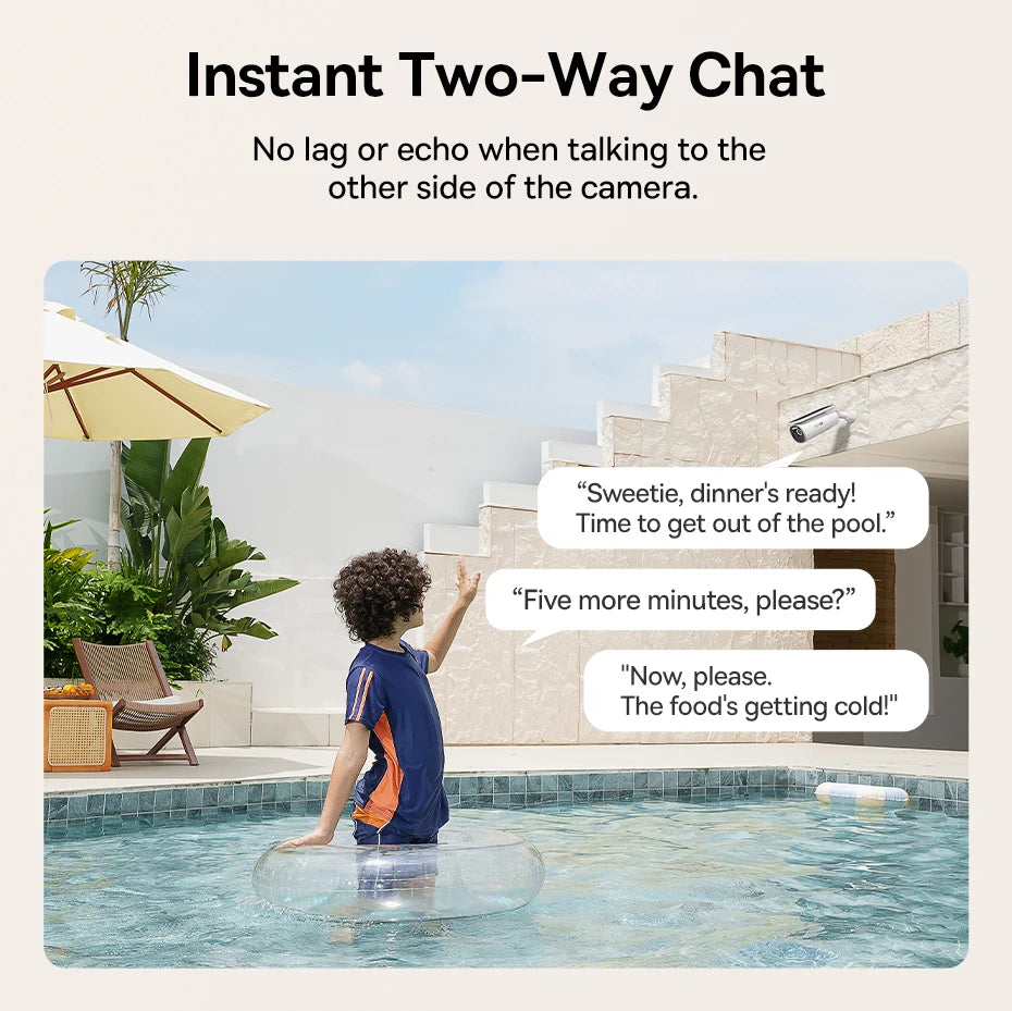 Câmera Baseus Security S2 4K Solar WiFi com Face ID e IP67 - 145° FOV