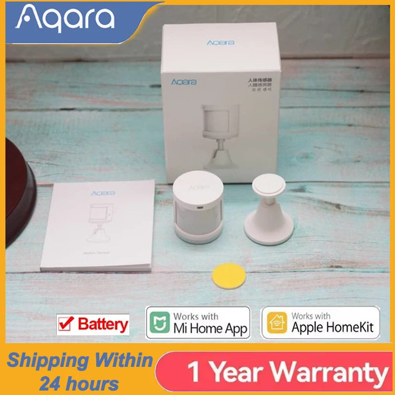 Sensor de Movimento Aqara RTCGQ11LM Zigbee 3.0 Sem Fio HomeKit Mi Home Detecção Humana