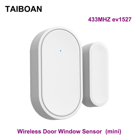Sensor de Porta e Janela Sem Fio 433MHz com Sistema Anti-Desmontagem para Alarme TAIBOAN