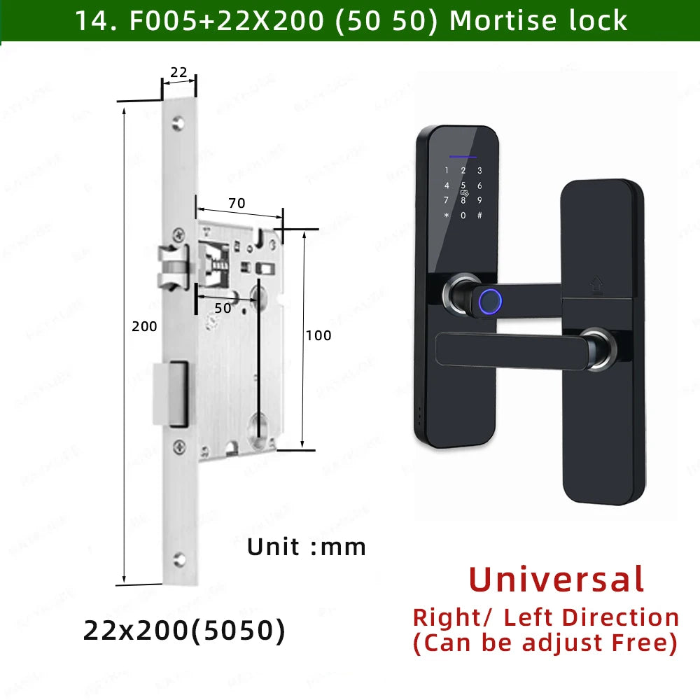 Raykube f005 ip65 à prova dip65 água tuya wifi fechadura eletrônica inteligente com impressão digital/cartão inteligente/senha/chave/desbloqueio de aplicativo