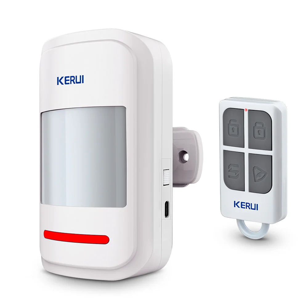 Sensor de Movimento PIR KERUI HW19 com Alarme Sonoro Timbre e Controle Remoto SOS para Idosos - KERUI