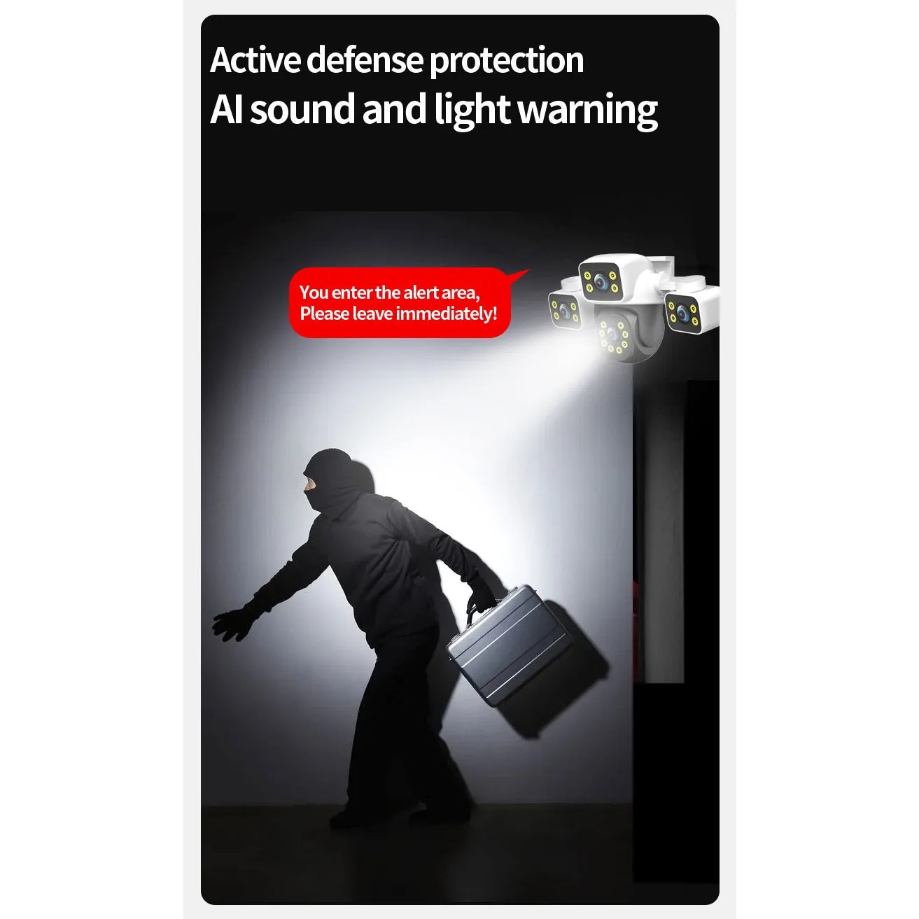 Tuya inteligente 15mp três lentes câmera ip três telas de segurança rastreamento automático alarme sem fio wifi cctv vigilância câmera ao ar livre