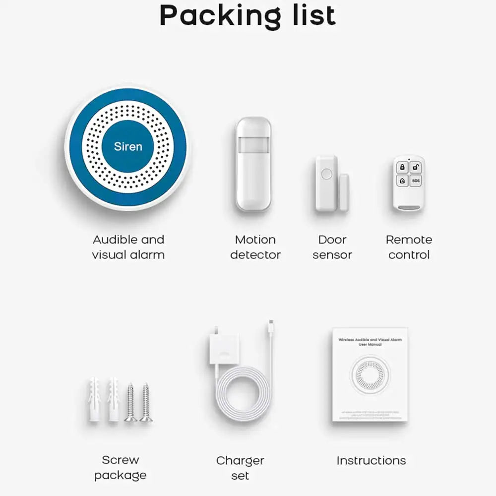 Tuya wifi sistema de alarme casa inteligente casa diy tuya sistema alarme porta sem fio sensor janela trabalho com alexa