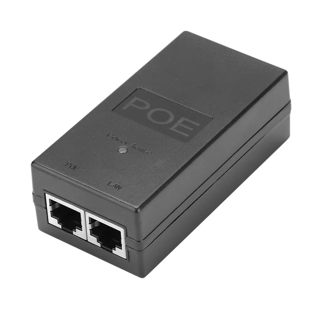 Adaptador PoE DalfTech 24V 1A 24W - Injetor Power Over Ethernet Desktop Câmera IP CCTV Vigilância