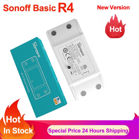 SONOFF-Básico R4 Casa Inteligente Interruptor WiFi, Módulo De Controle Remoto, Modo De Interruptor Mágico Via Ewelink APP, Funciona com Alexa, DIY