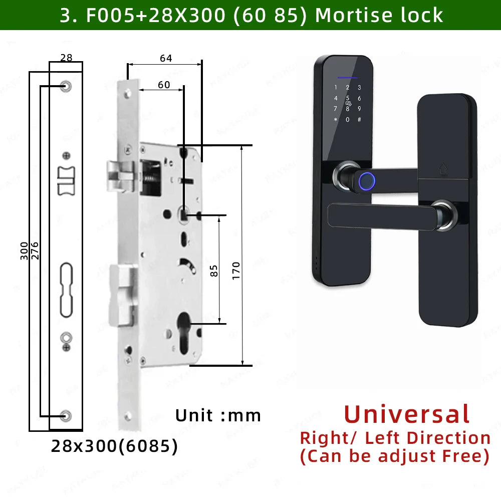 Raykube f005 ip65 à prova dip65 água tuya wifi fechadura eletrônica inteligente com impressão digital/cartão inteligente/senha/chave/desbloqueio de aplicativo