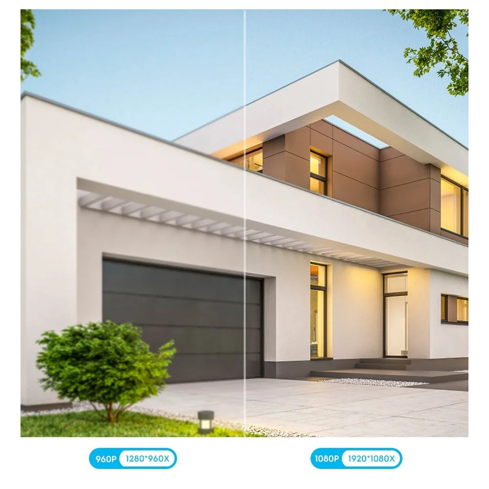 Camhi-câmera ip 1080p hd, wi-fi, visão noturna colorida, rastreamento automático, webcam, monitor de segurança ao ar livre para camhipro app