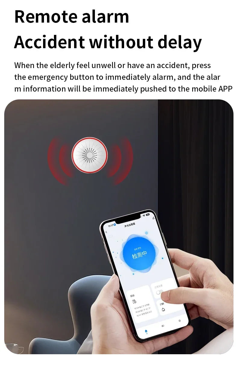Tuya wifi zigbee sirene sem fio ligado inteligente som-luz alarme chifre detector agarrado emits instantâneo som-luz alarme app contr