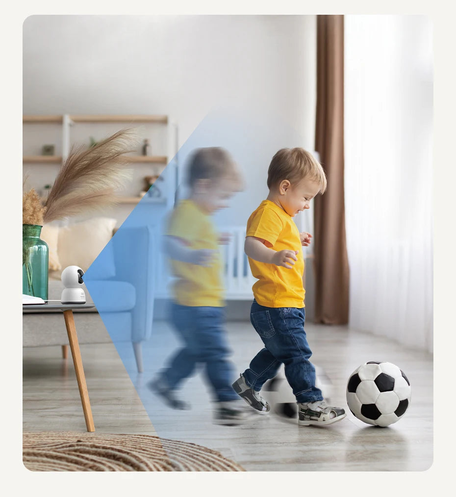 Câmera Baseus P1 Lite 2K 3MP 360° Pan/Tilt WiFi com Rastreamento IA Interno