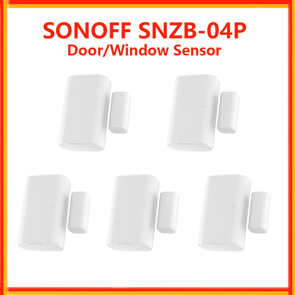 SONOFF-Sensor de porta e janela Zigbee, SNZB-04P, alarme de conexão sem fio, módulo Smart Home, Zigbee 3.0, monitoramento de portas e janelas