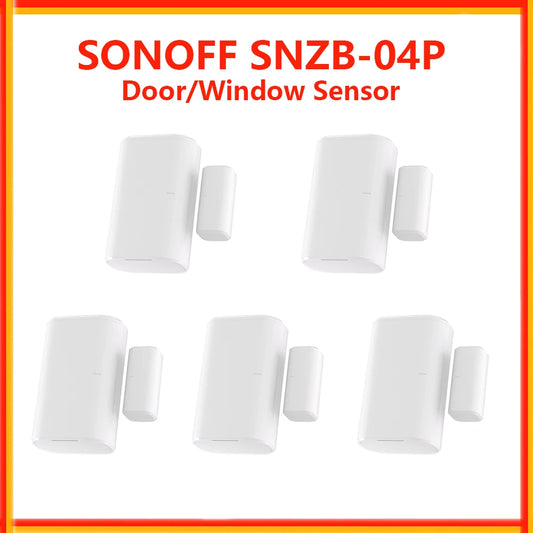 SONOFF-Sensor de porta e janela Zigbee, SNZB-04P, alarme de conexão sem fio, módulo Smart Home, Zigbee 3.0, monitoramento de portas e janelas