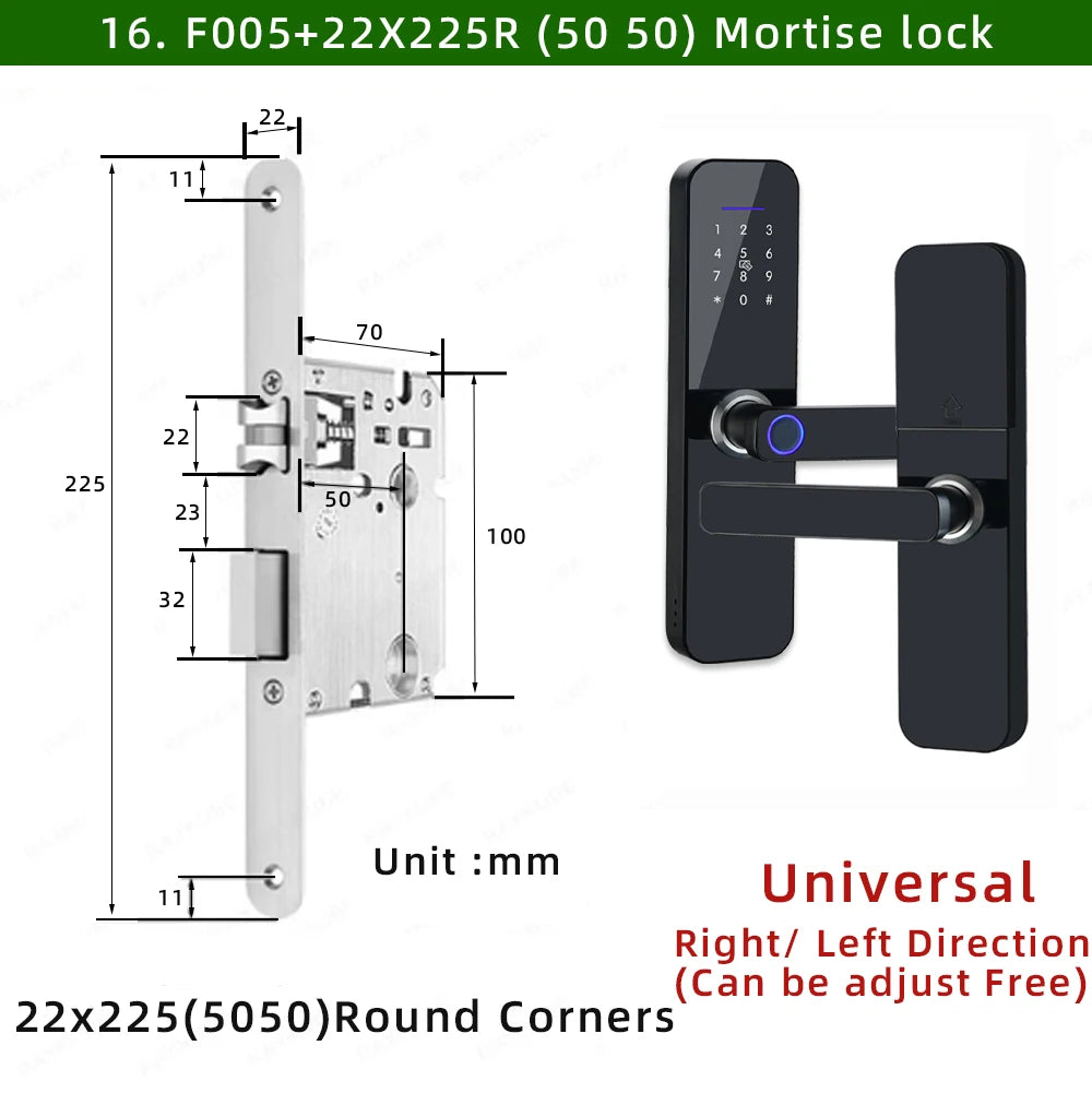 Raykube f005 ip65 à prova dip65 água tuya wifi fechadura eletrônica inteligente com impressão digital/cartão inteligente/senha/chave/desbloqueio de aplicativo
