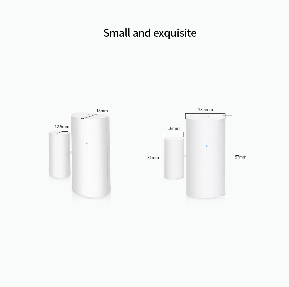 Tuya wifi inteligente porta e janela sensor detector de contato sem fio para automação residencial e sistema segurança sensor porta