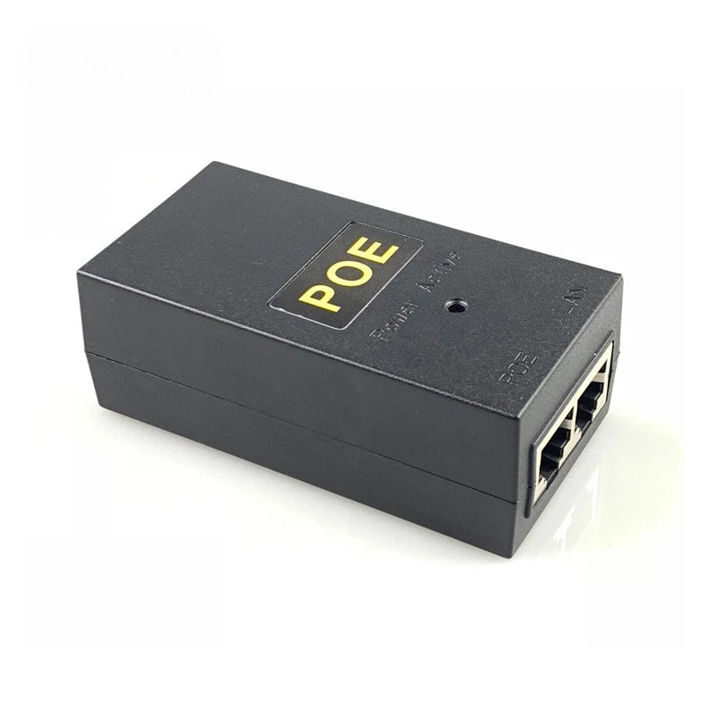 Adaptador PoE DalfTech 24V 1A 24W - Injetor Power Over Ethernet Desktop Câmera IP CCTV Vigilância