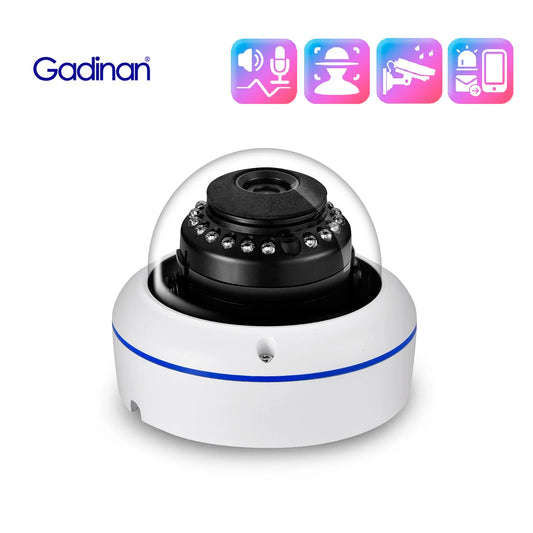 Gadinan Câmera Dome IP PoE – Vigilância 24h em 4MP, 5MP ou 8MP