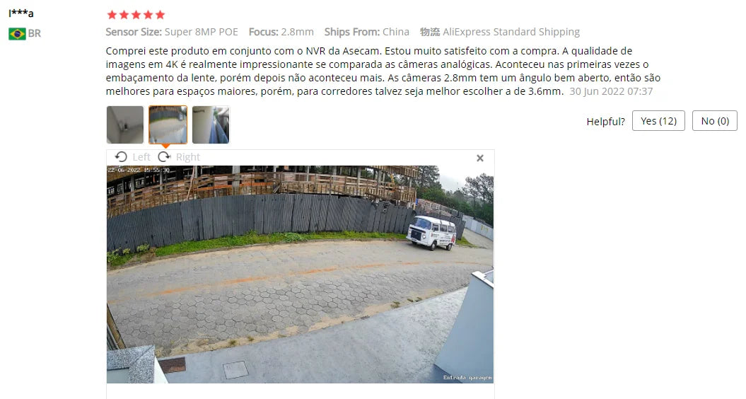 Câmera IP ASECAM 8MP 4K POE com Detecção Humana, Áudio, Luz Dupla e Visão Noturna Colorida 50m