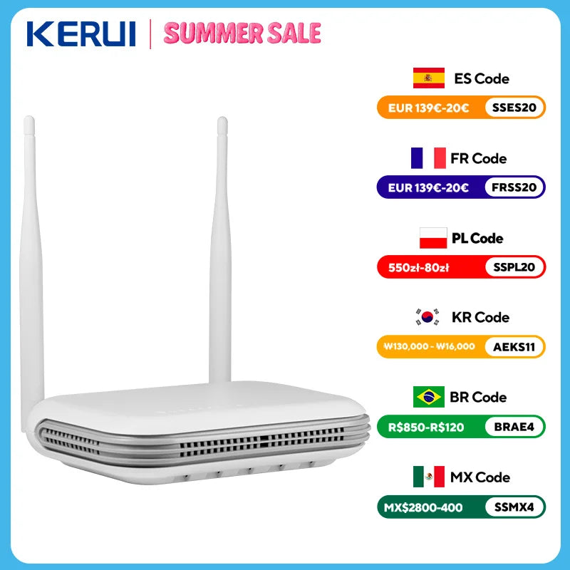NVR KERUI 8 Canais WiFi - 5MP 2K - Mini Gravador de Vídeo - Onvif - XMEye/iCSee