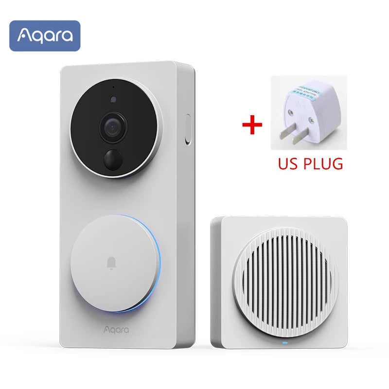 Aqara wi fi inteligente vídeo campainha g4 sem fio 1080p hd câmera ir alarme de segurança casa inteligente campainha da porta wi fi intercom para casa